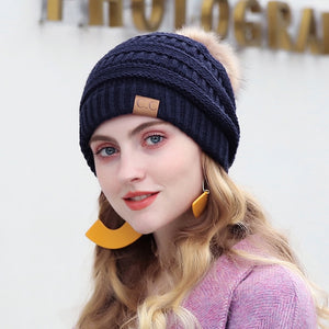 CC Brand Womens Slouchy Boho Beanie With Pom Pom