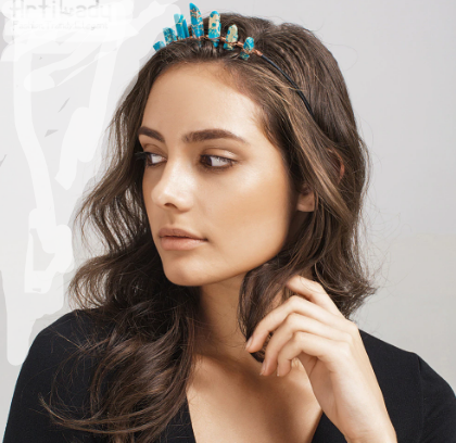 Boho Crystal Tiara Crown -6 Color Options