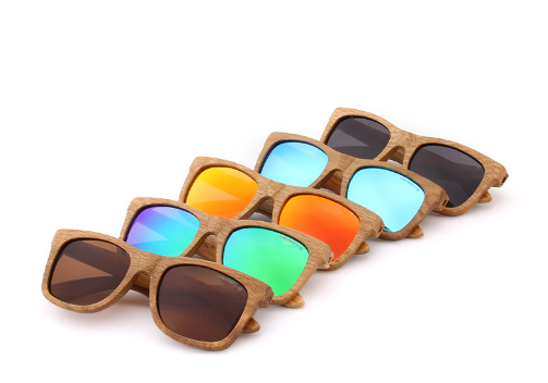Hand Crafted Wooden Sunglasses 6 Lens Colors To Choose From
