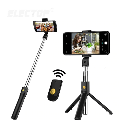 3 in 1 Wireless Bluetooth Selfie Stick for iPhone& Androids With Fold-able Tripod