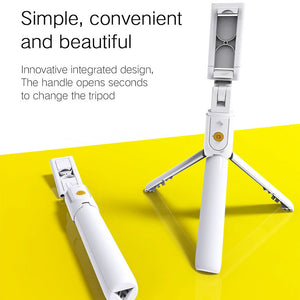 3 in 1 Wireless Bluetooth Selfie Stick for iPhone& Androids With Fold-able Tripod