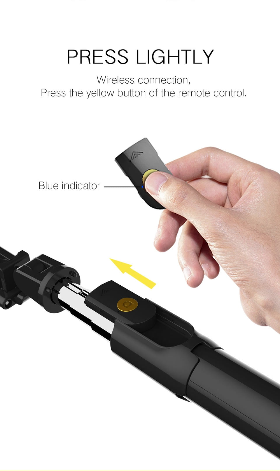 3 in 1 Wireless Bluetooth Selfie Stick for iPhone& Androids With Fold-able Tripod