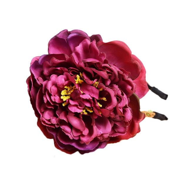 Bohemian Flower Statement  Headband 6 Colors to Choose From