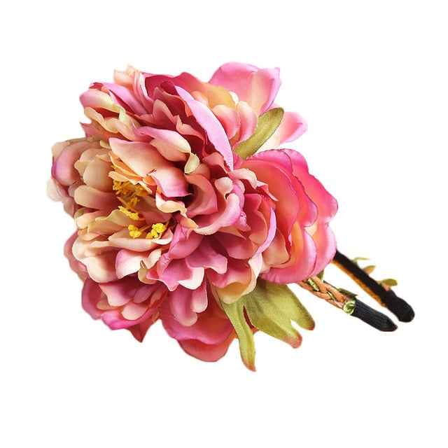 Bohemian Flower Statement  Headband 6 Colors to Choose From