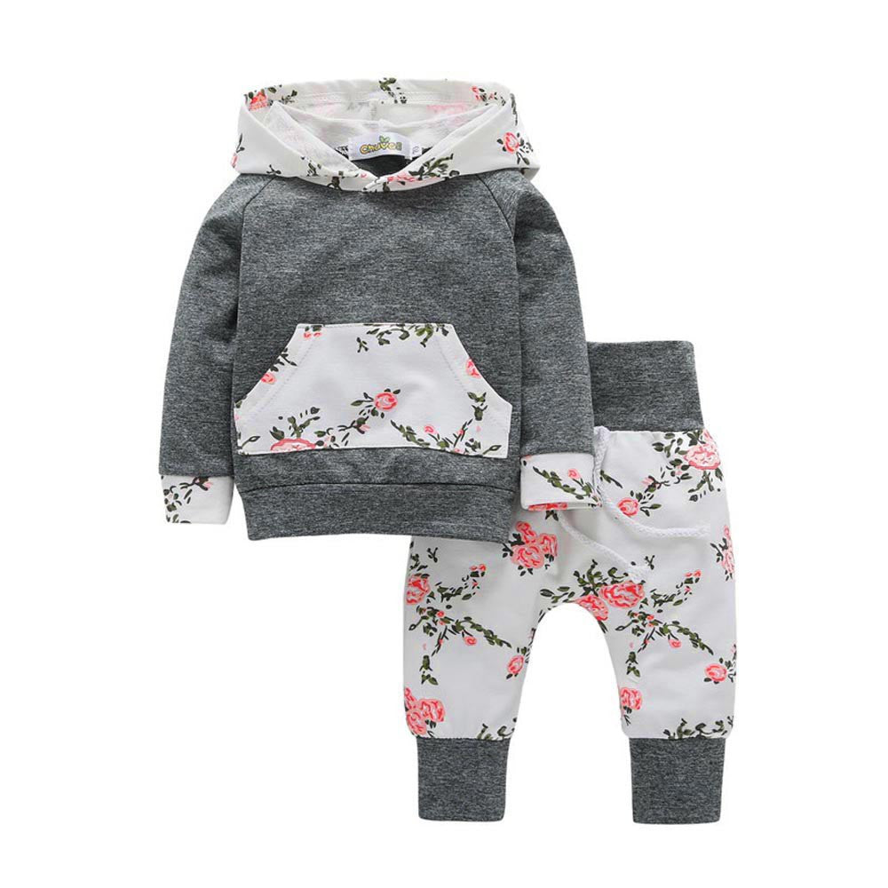 Top Seller! Two Piece Set Boho Floral Hoodie Top & Leggings