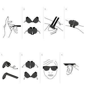 NEW Top Seller! Unisex Slap-On Collapsible Sunglasses