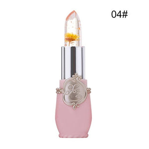 Portable Temperature Color Change Lipstick Lip Stick Makeup Tool Moisturizer Waterproof Long Lasting Jelly Flower Transparent