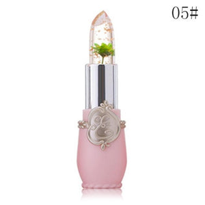 Portable Temperature Color Change Lipstick Lip Stick Makeup Tool Moisturizer Waterproof Long Lasting Jelly Flower Transparent