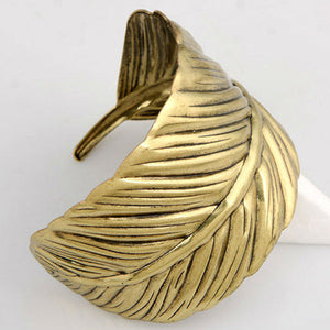 Vintage Boho Leaf Bangle -5 Color Options