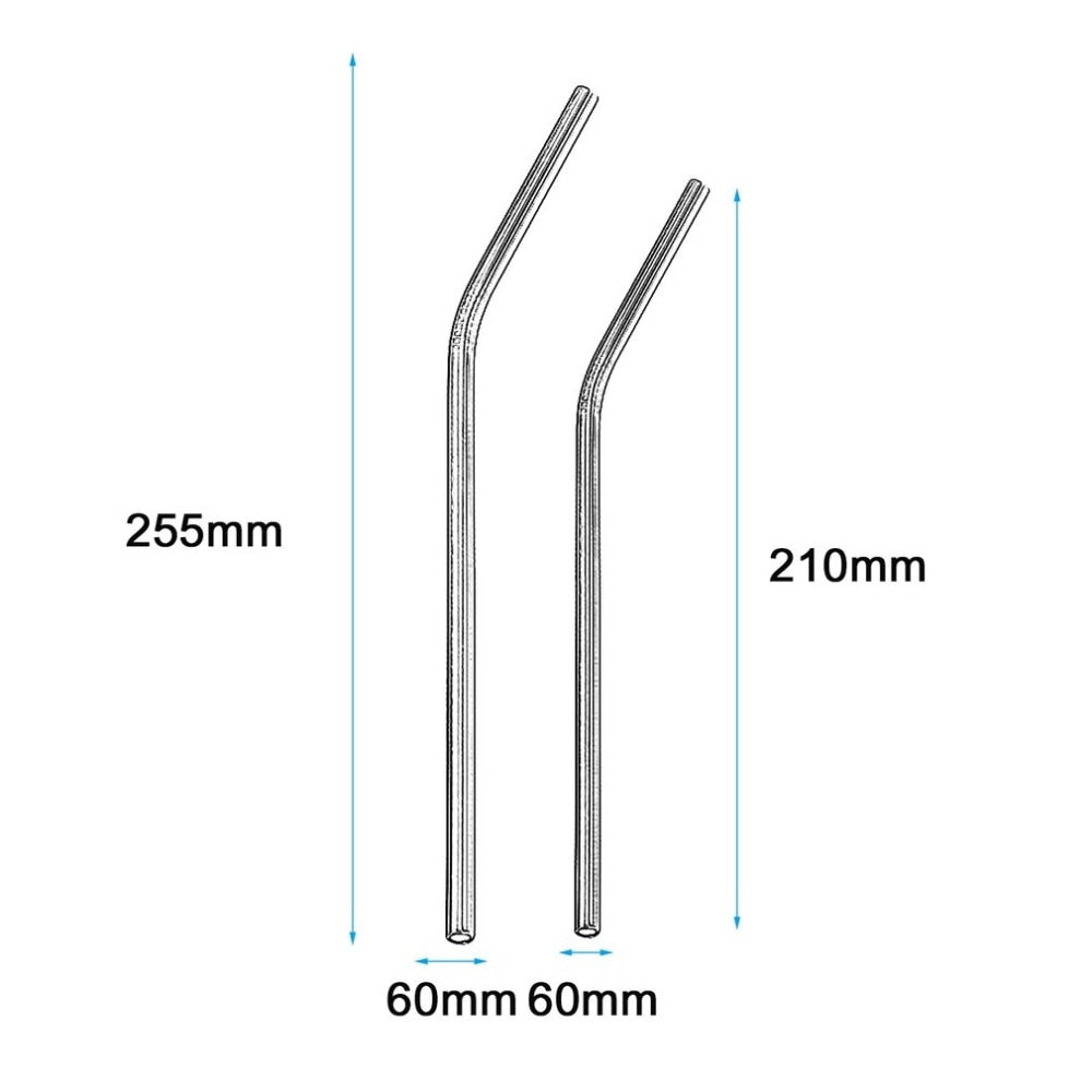 Deluxe 6 Piece Set of Stainless Steel Reusable Drinking Straws