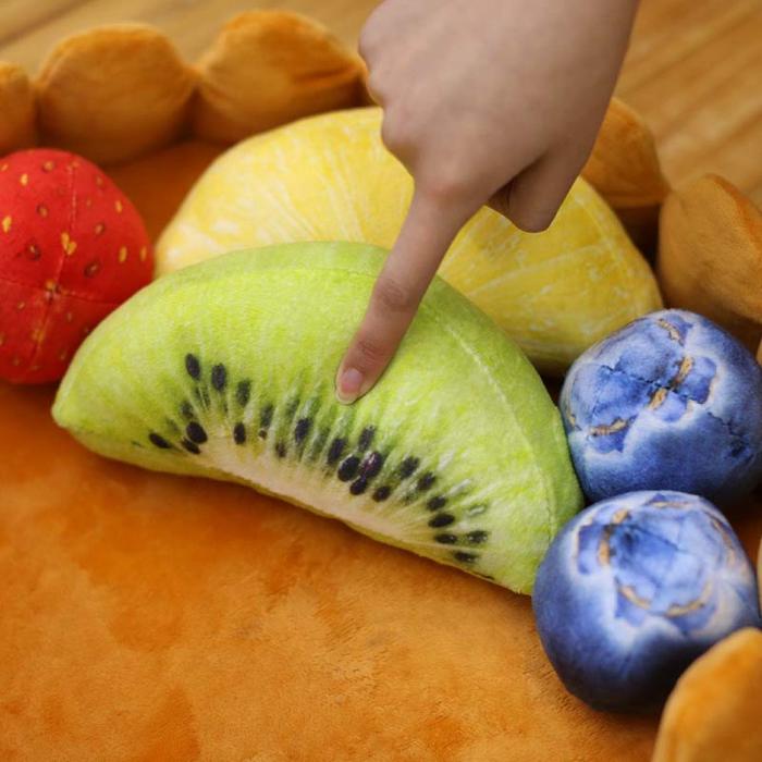 Cute Fruit Tart Pet Bed With Five Fruit Toys