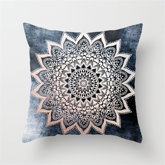 Mandala Cushion Cover Bohemian Style Geometric Pillow Case Decorative Pillow Cover For Sofa Car Home almofada Polyester Material