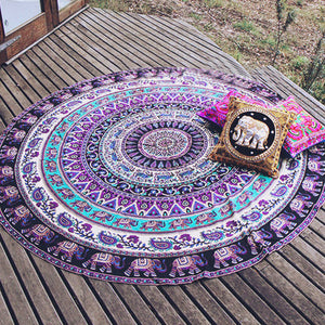 Bohemian Mandala Tapestry, Beach Throw, Blanket, Rug