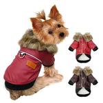 Bomber Dog Jacket With Faux Fur Collar