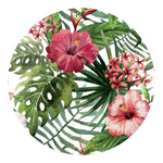 Tropical Flower Round  Beach Throw