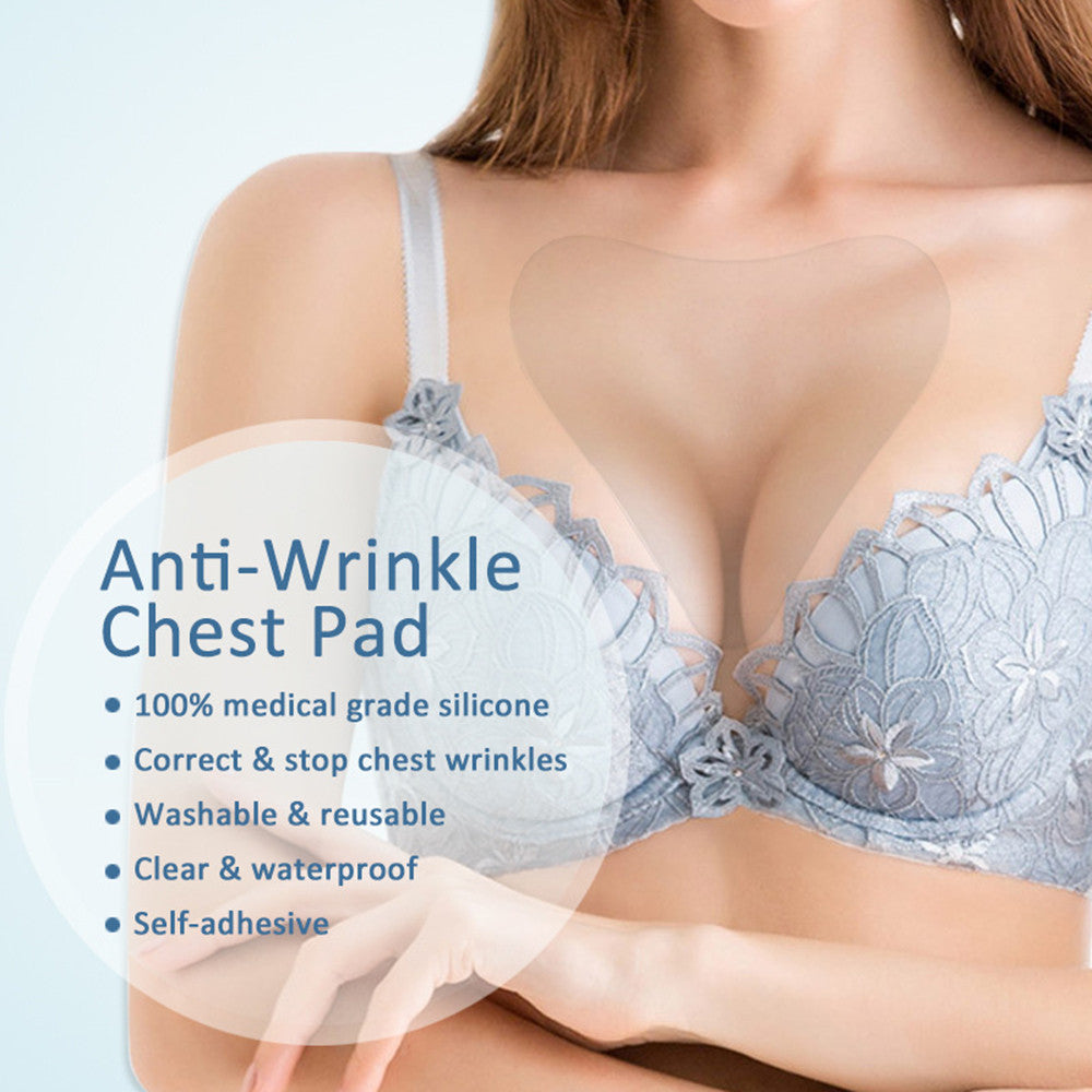 Reusable Anti Wrinkle Chest Pad Silicon Transparent Anti aging Wrinkles Removal Triangle Prevent Chest Wrinkle Pad