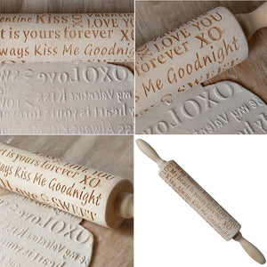 Kiss Me Goodnight Embossed Rolling Pin