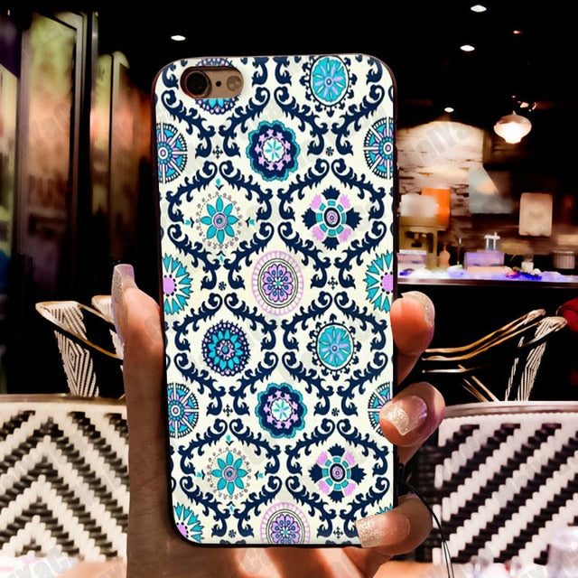 Bohemian Abstract Flower iPhone Case -9 Design Options