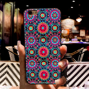 Bohemian Abstract Flower iPhone Case -9 Design Options