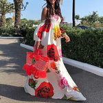 Flower Power Strapless Maxi Sundress